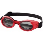 K9 ILS Dog Doggles - Red with Smoke Lens - head & chin straps